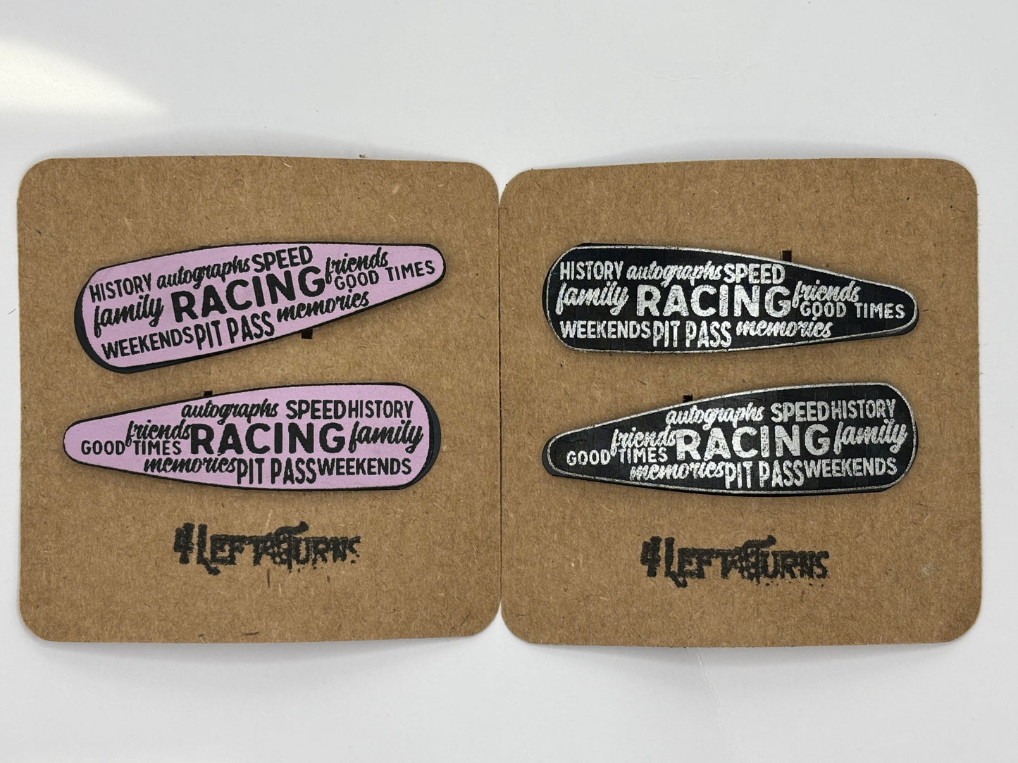 Race Words Barrettes