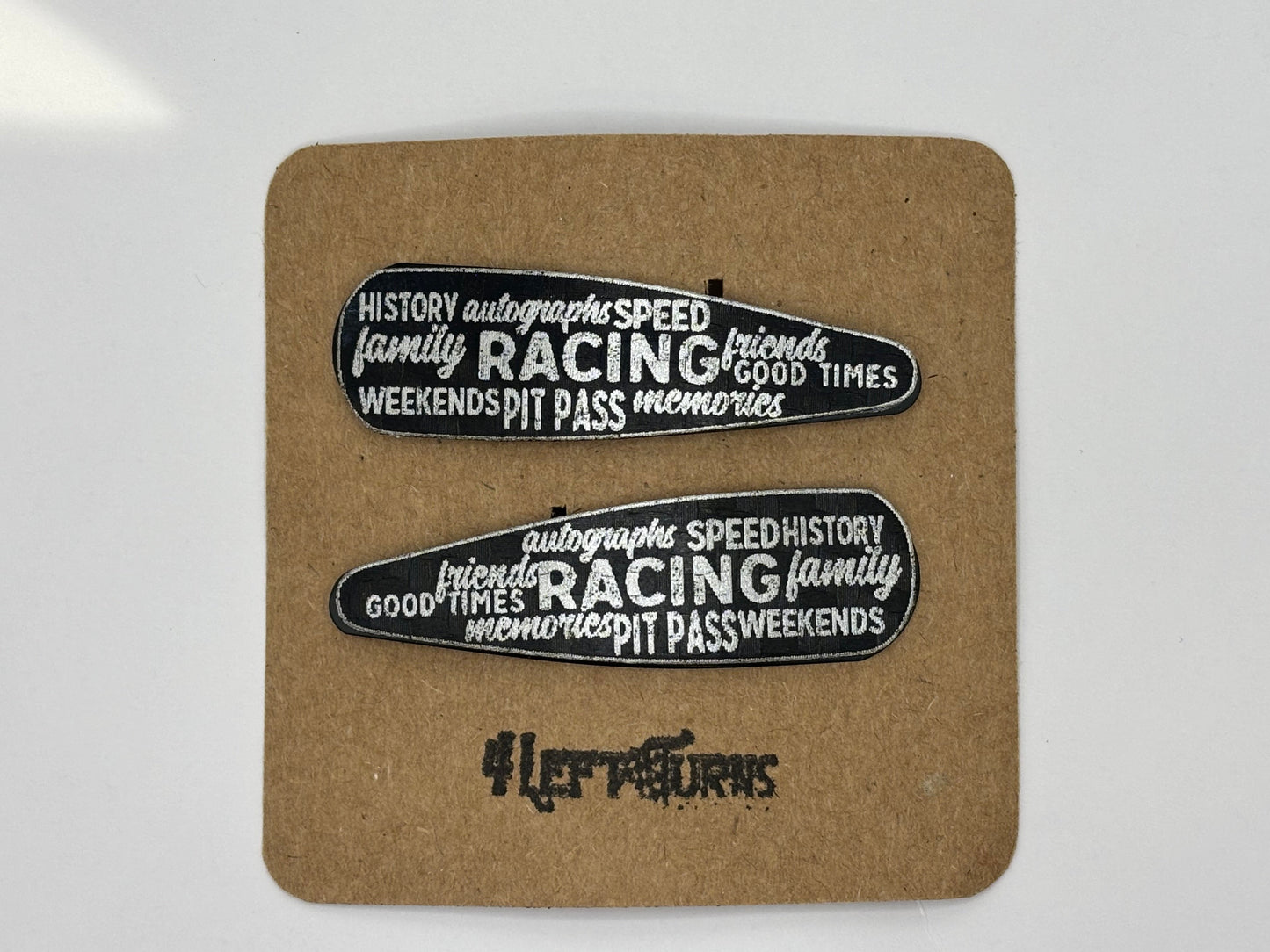 Race Words Barrettes