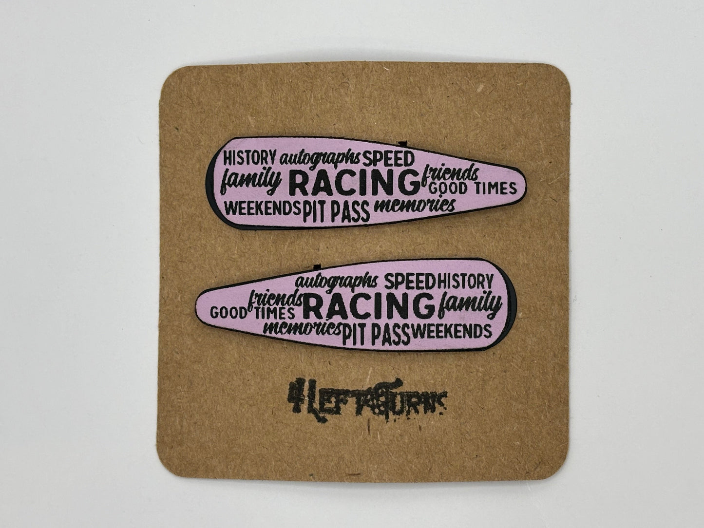 Race Words Barrettes