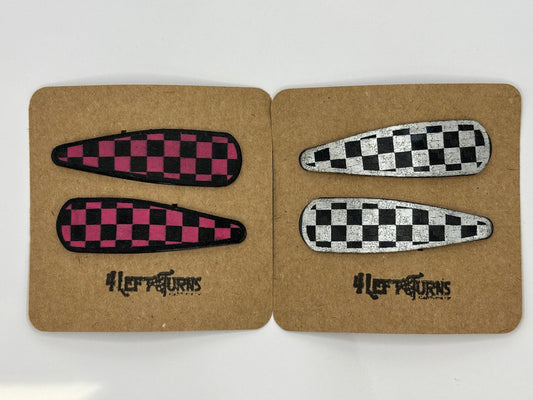 Checkered Barrettes