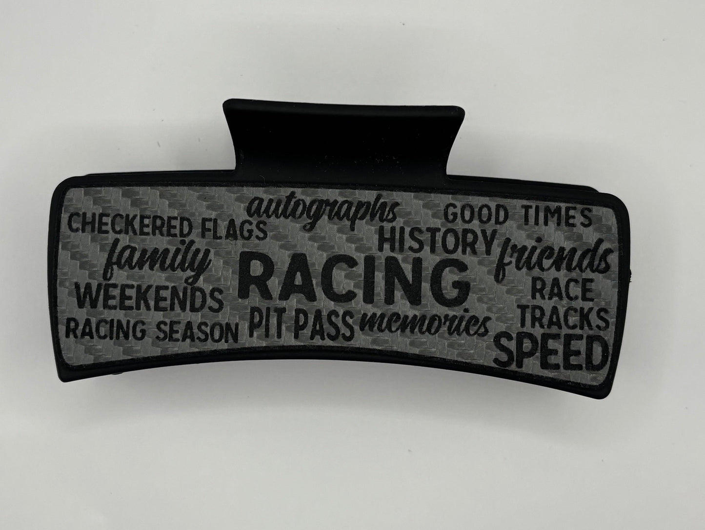 Race Words Hair Claw Clip