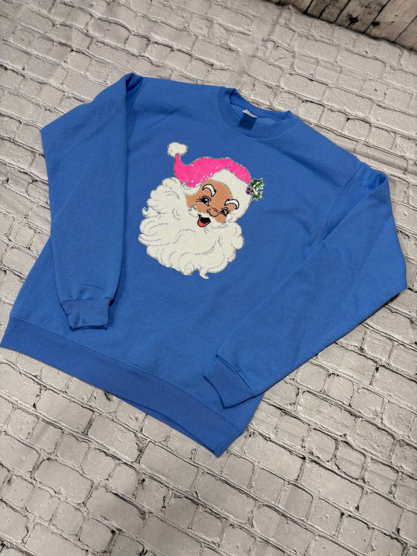 Santa - Blue - Crew Neck