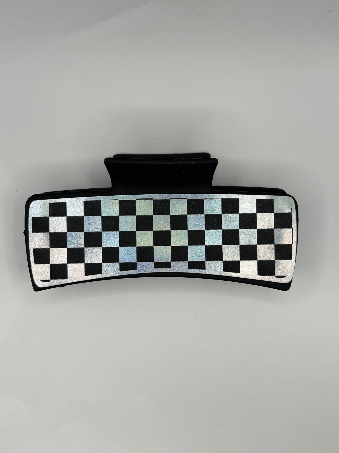 Checkered Hair Claw Clip