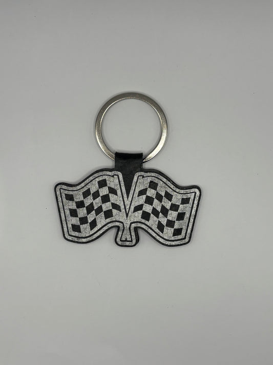 Checkered Flag Key Chain
