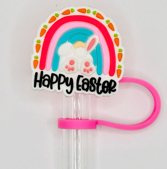 Happy Easter Bunny Straw Topper