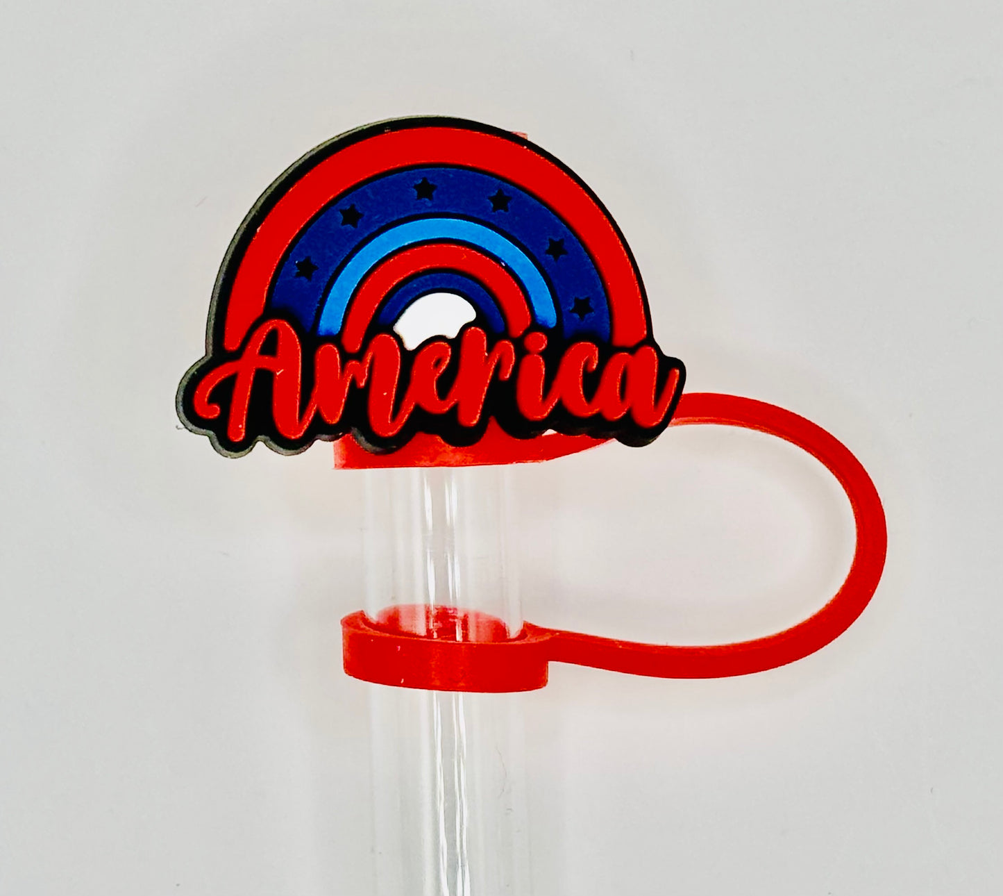 American Rainbow Straw Topper