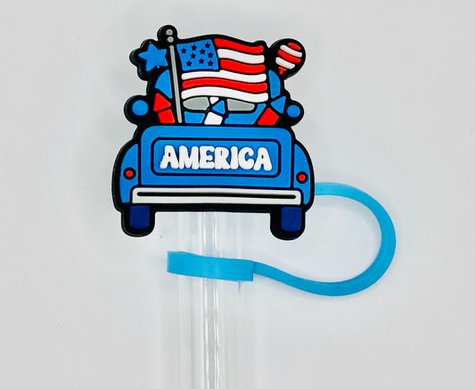 America Truck Straw Topper
