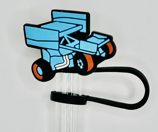 Blue Sprint Car Straw Topper