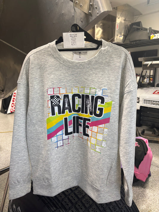 Racing Life Grey Crew Neck
