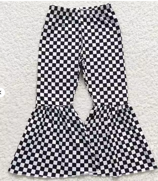 Baby Checkered Bell Bottom Pants