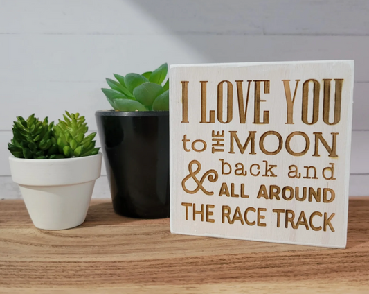 I Love You to the Moon Wooden Sign