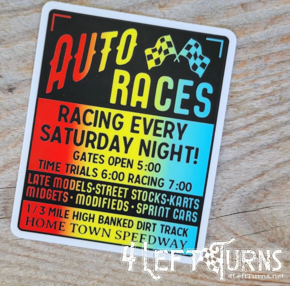 Auto Races Sticker