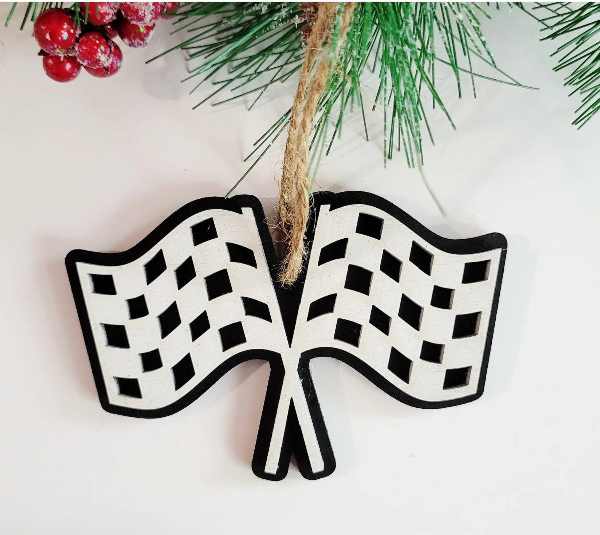 Checkered Flag Ornament