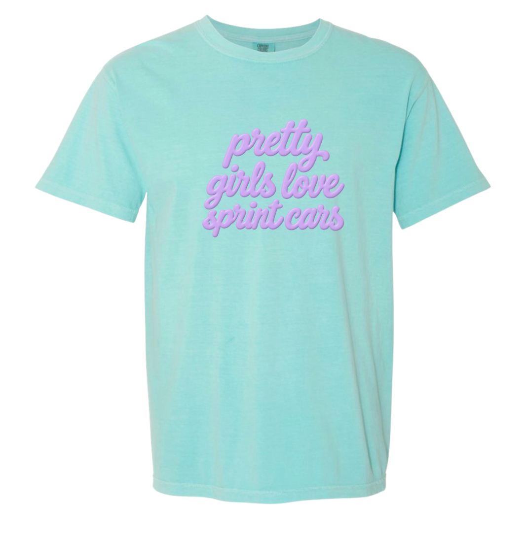 Pretty Girls Love Sprint Cars Puff Tee