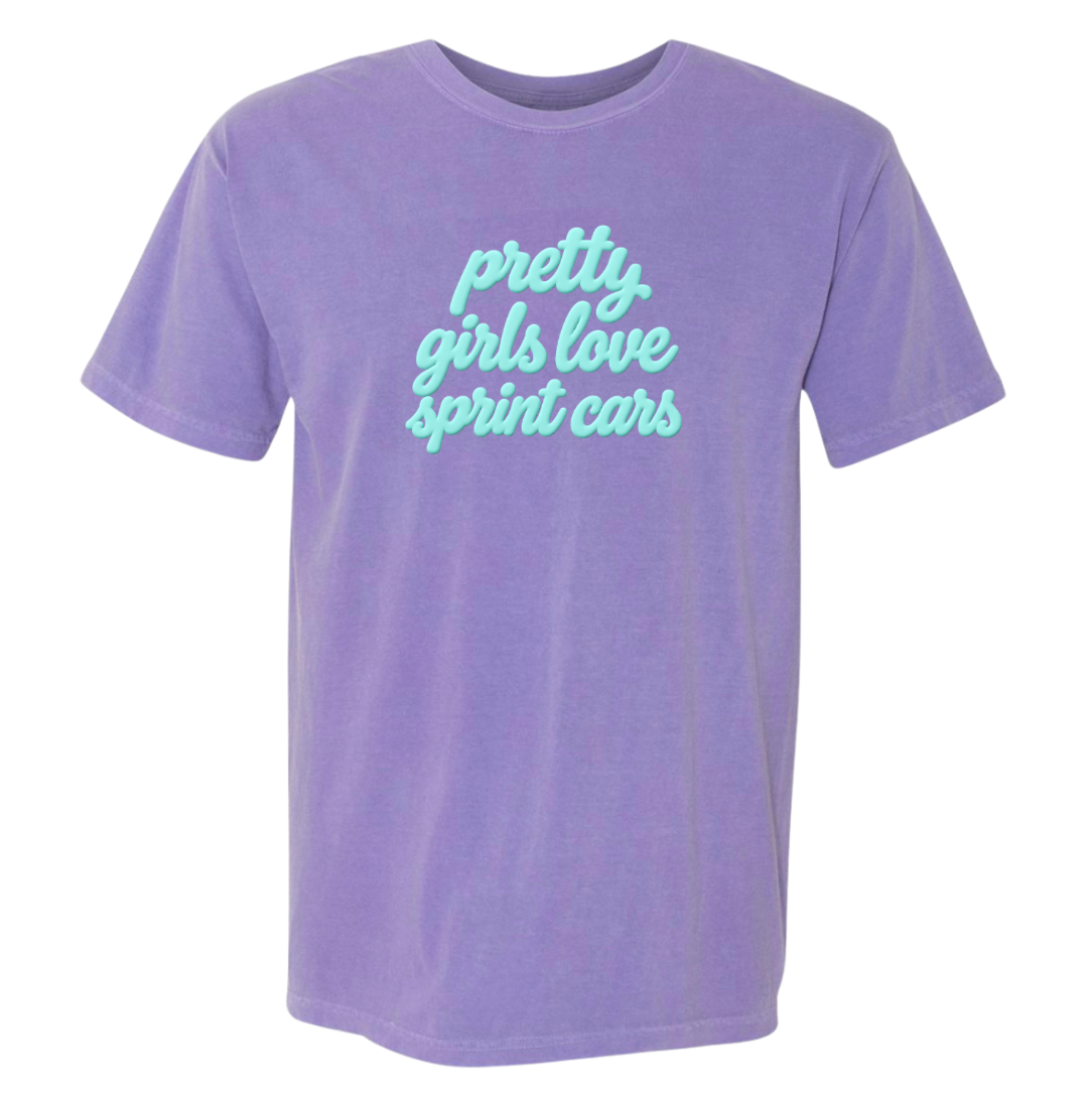 Pretty Girls Love Sprint Cars Puff Tee