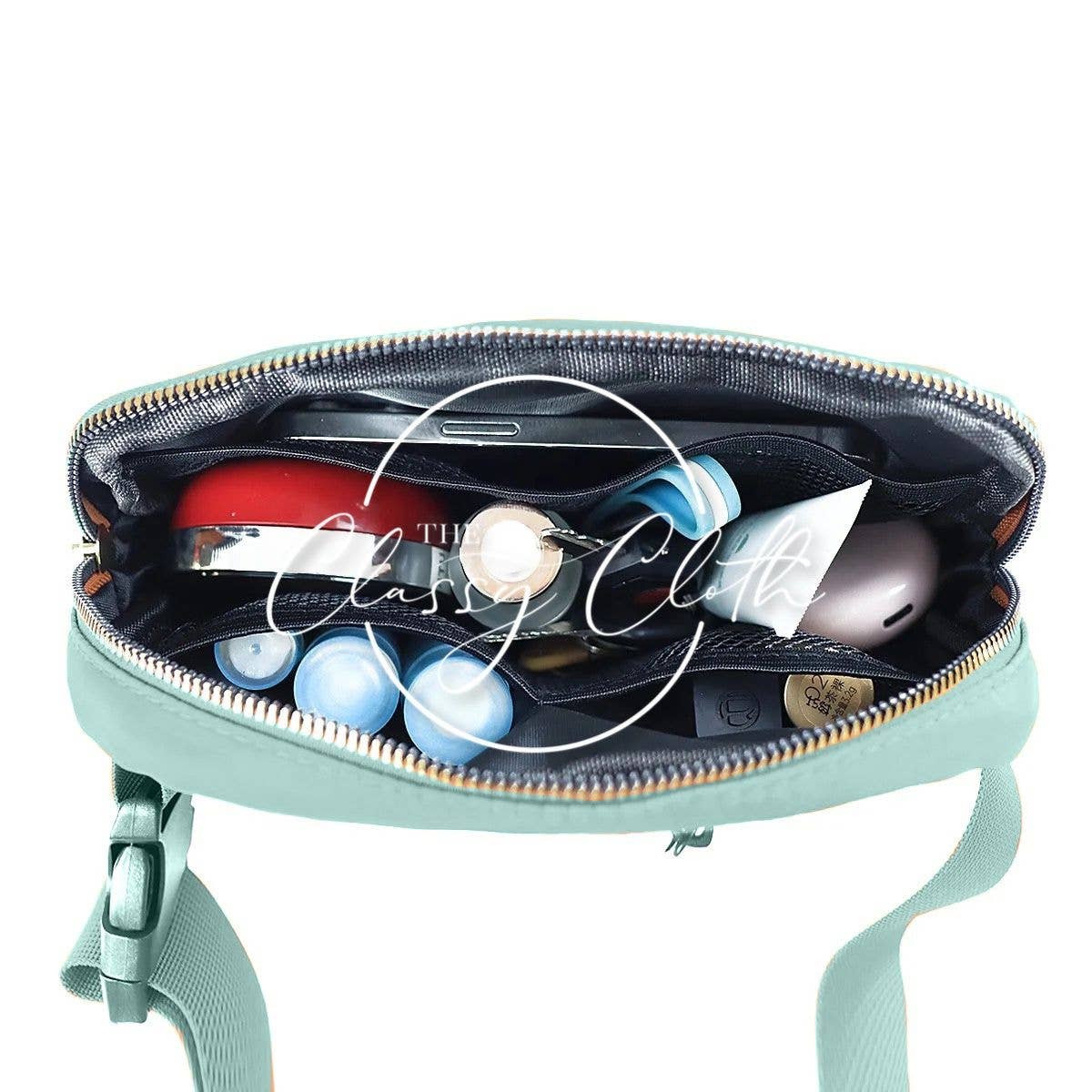 Nylon Belt Bag- Aqua Blue