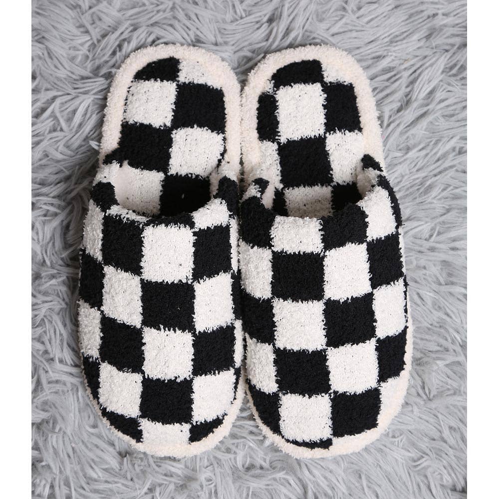 Checkerboard Soft Home Indoor Floor Slippers