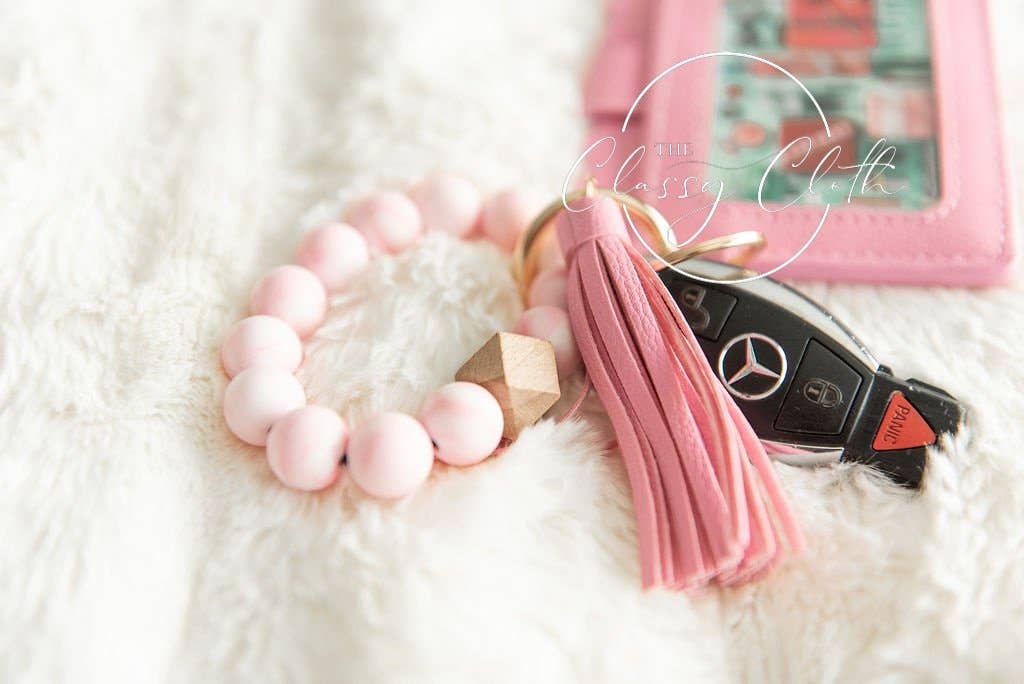Wristlet Keychain Wallet - Pink