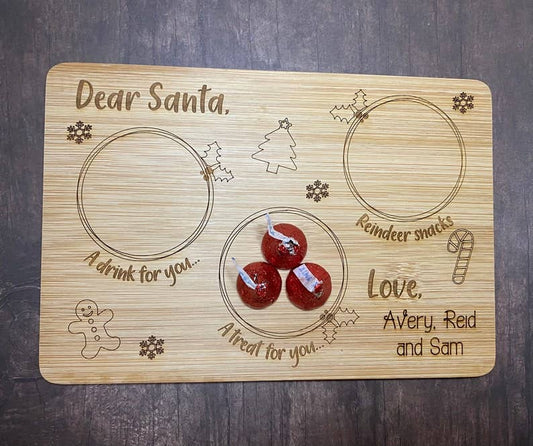 Small Engraved Santa Board | Christmas Eve Board