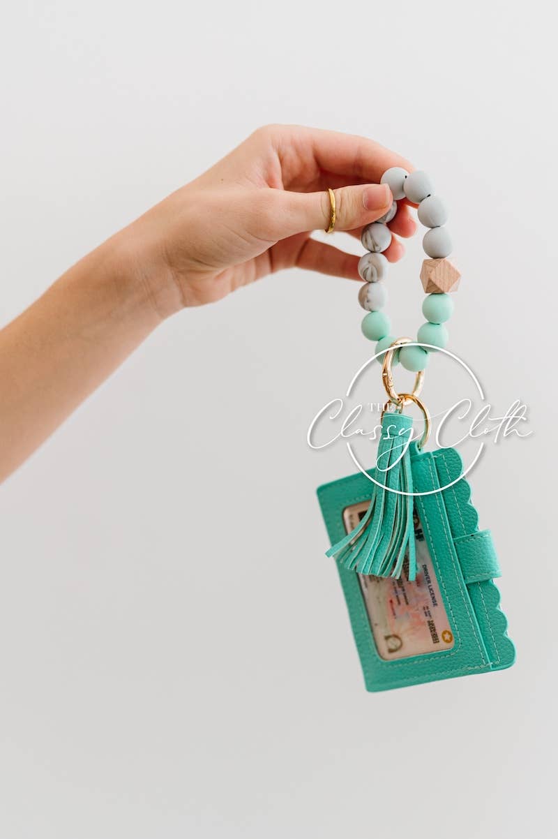 Wristlet Keychain Wallet - Mint