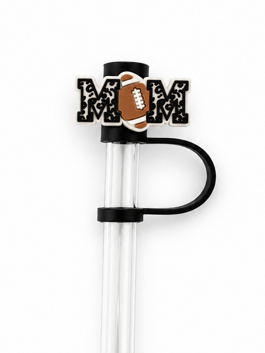 Football Mom Straw Topper
