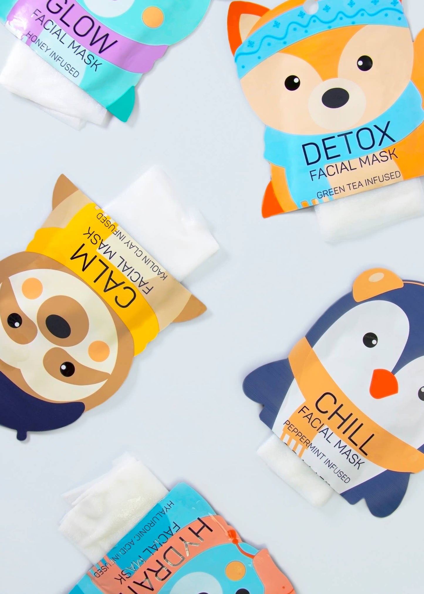 Holiday Snow Buddies Assorted Facial Mask Bundle