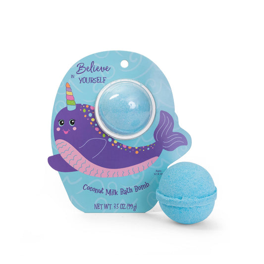 Narwhal Clamshell Bath Bomb - Believe In Yourself