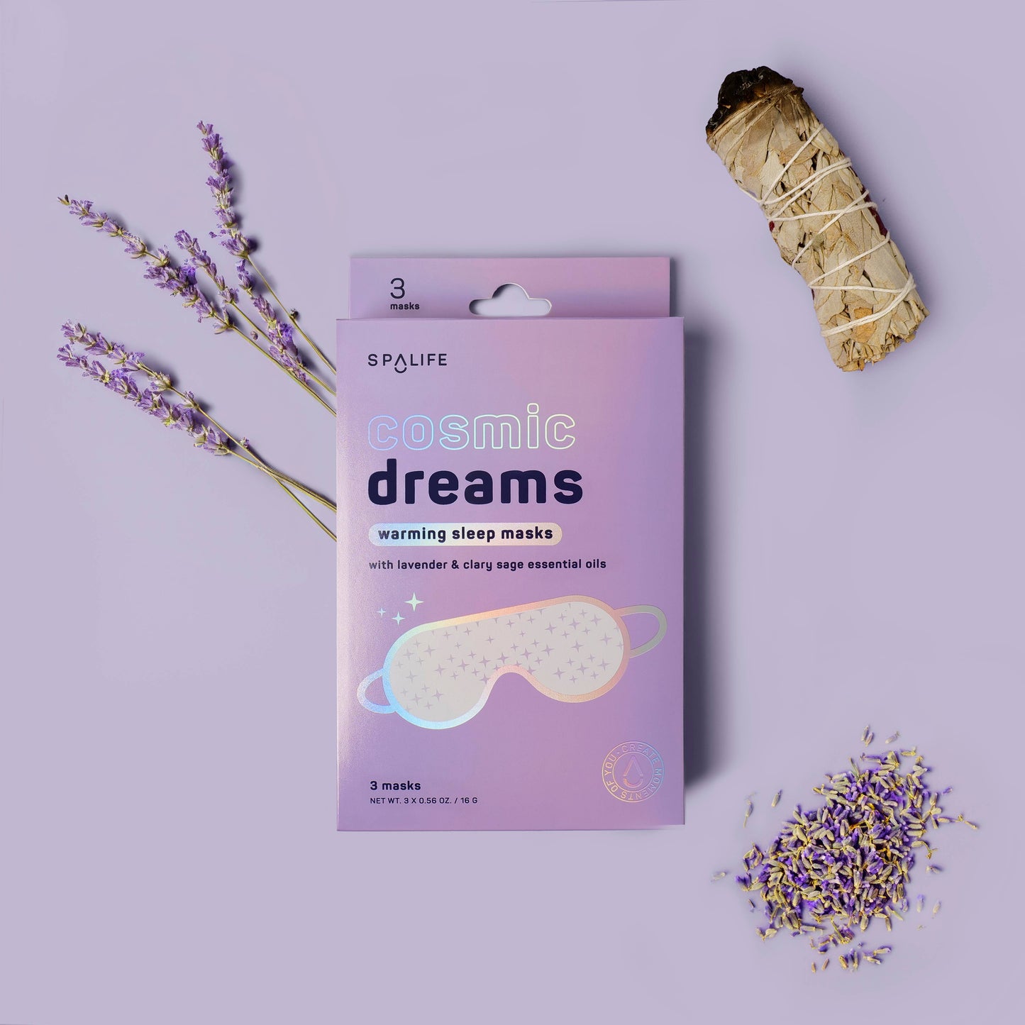 Cosmic Dreams Warming Sleep Masks, Spa Eye Masks - 3 Pk