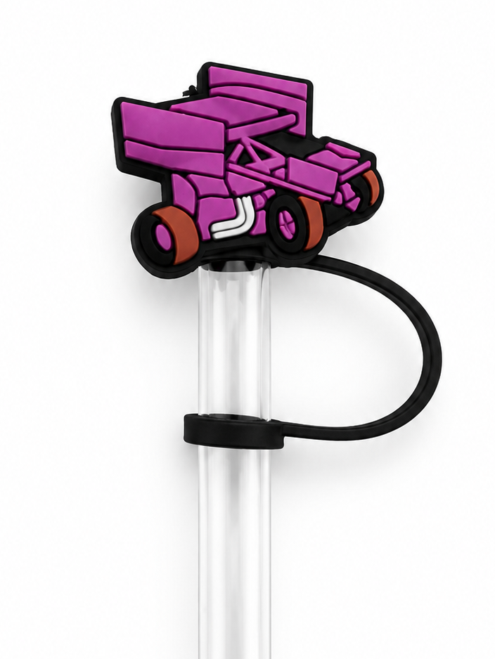 Purple Sprint Car Straw Topper