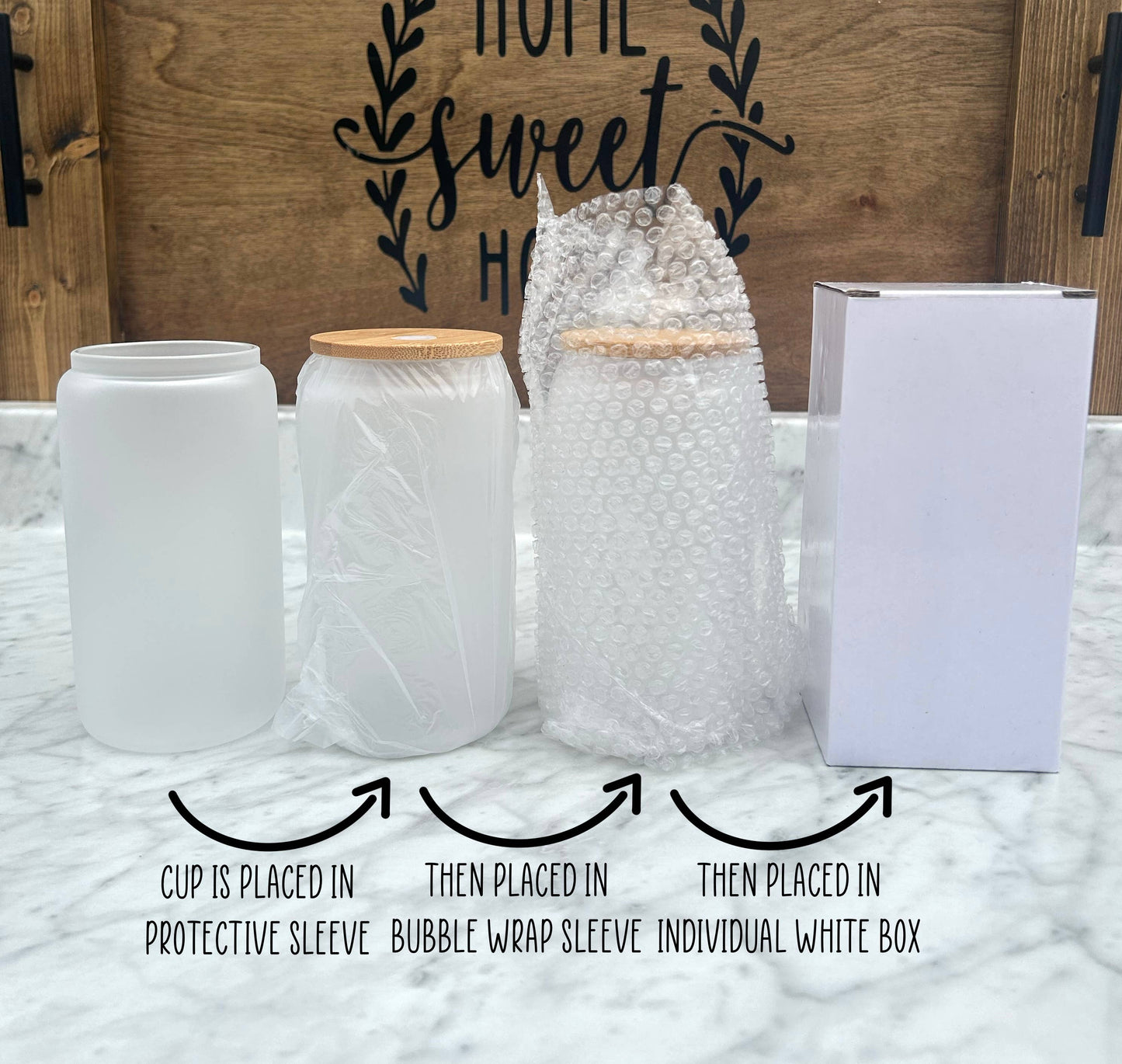 Saved by Jesus Fueled by Coffee 16oz Libby Glass Tumbler